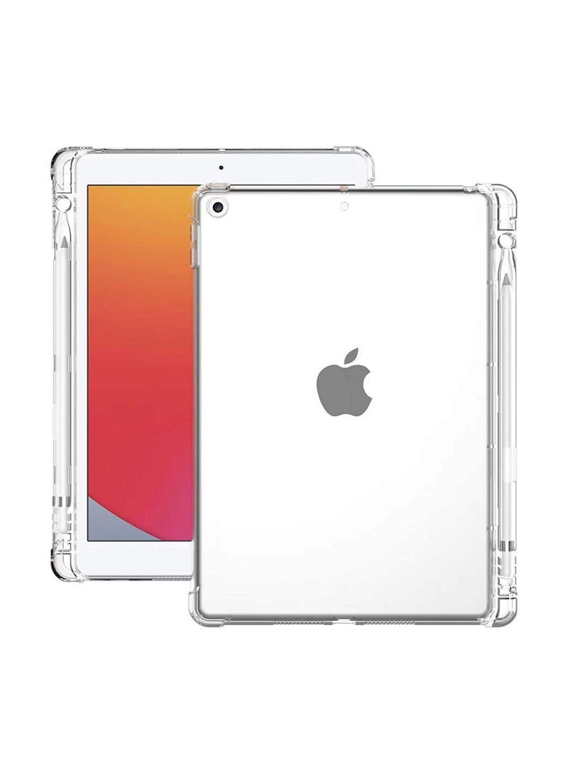 Rock Pow Case for New iPad 10.2 7th/8th/9th Gen 2021/2020/2019 with Pencil Holder,Thin Slim Transparent TPU Cover - Image 2