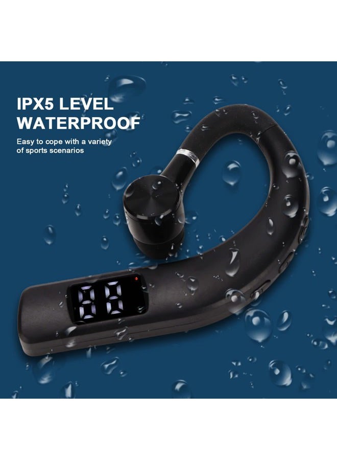 Ashata Bluetooth Earpiece for Cell Phone,Single Ear IPX5 Waterproof Bluetooth 5.2 Earphone,180 Degree Rotating Ear Hook Earphone,for Sport,Running,Driving,Business - Image 3