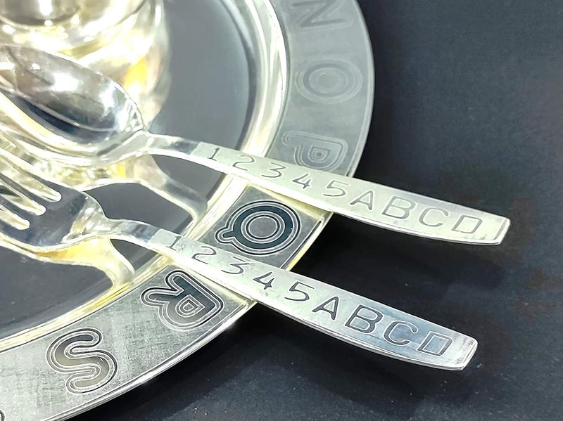 BENGALEN Baby Dinner Set Silver Plated for Rice Ceremony Annaprashan Sanskar Gift for Boys Girls Kids Birthday Return Festive Home Decorative Gifts Items - Image 2