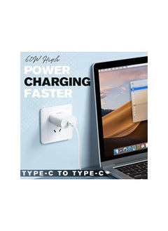 IBAMA صندوق تخزين متعدد الوظائف لكابل بيانات USB بقوة 60 وات وخط شحن سريع وصندوق منظم للأدوات الإلكترونية الرقمية الصغيرة ومجموعة دبابيس إزالة البطاقات باللون الأزرق  - Image 3