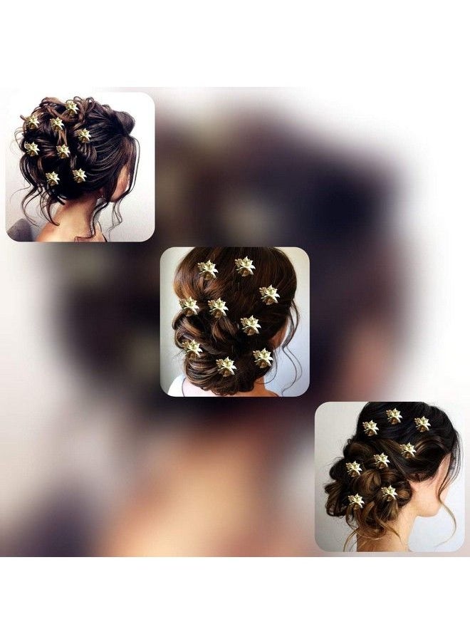 Hair Flare 2148 Hair Pins Clips Hair Buns Hair Styles Artificial Flowers Accessories For Women Golden Pack Of 1  - Image 5