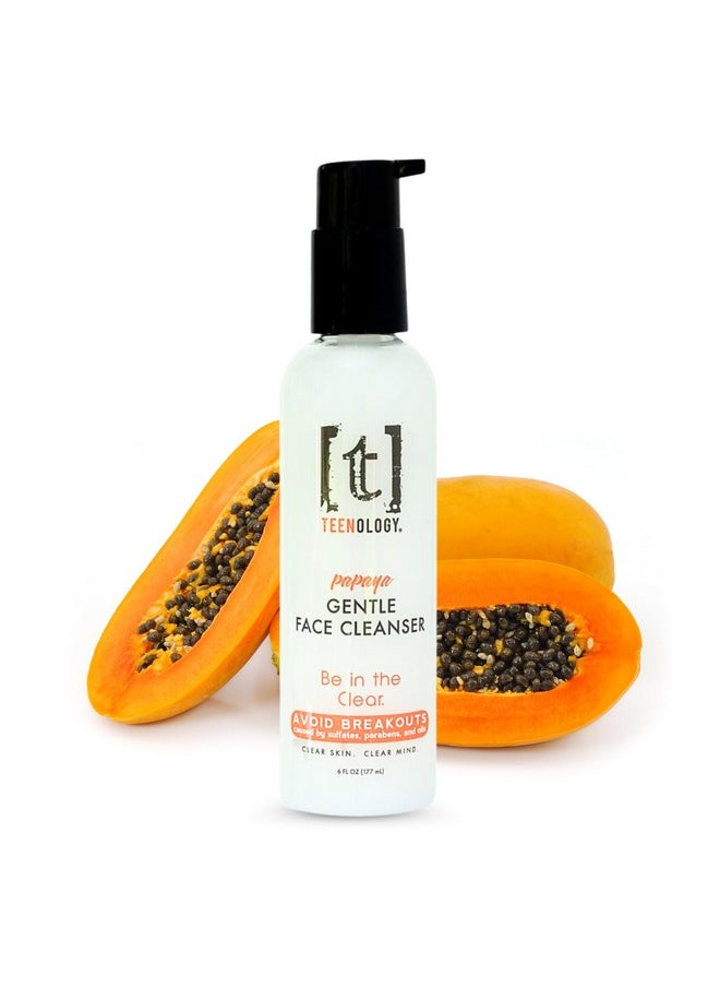 TEENOLOGY - Gentle Face Cleanser For Teens Helps With Acne And Breakouts Papaya Scent 6 Ounce - Image 1