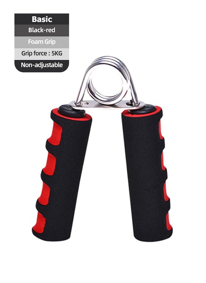 Hand Grip Strengthener Used for Finger Strength Training, Black/Red