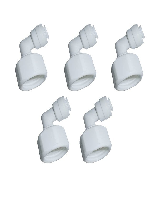 YZMSZ Elbow 1/2" Female Thread to 1/4" OD Tube Quick Connector Tubing Fittings for Water Purifiers Filters Reverse Osmosis Systems accessories,5pcs. - Image 1