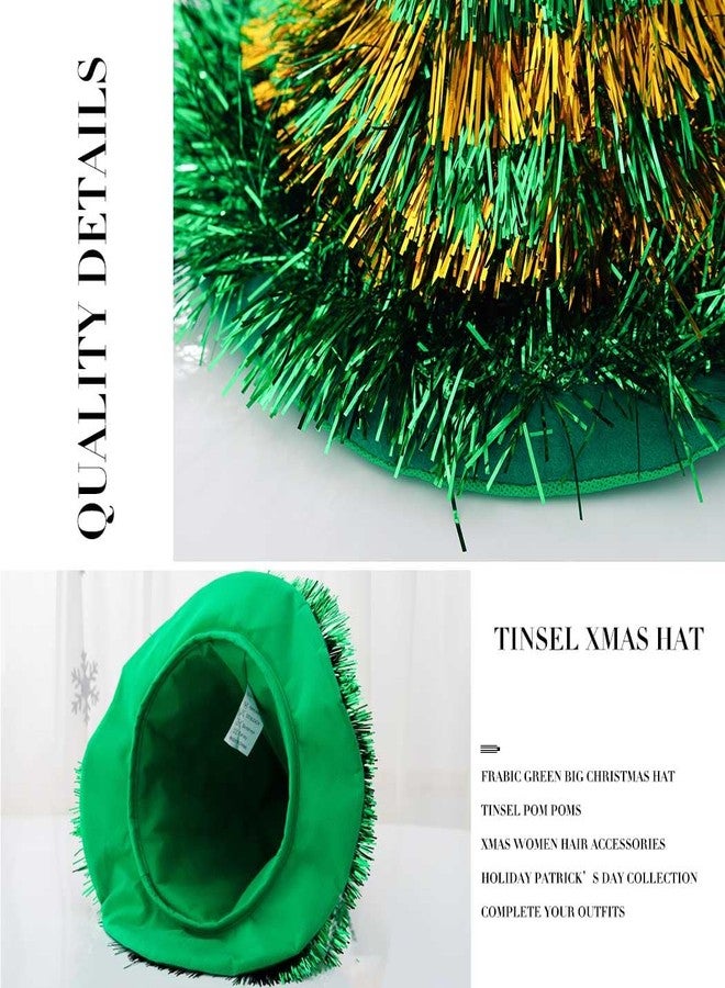 فديزاينر قبعة عيد الميلاد من تصميم Fdesigner، قبعة سانتا خضراء، قبعة شجرة عيد الميلاد، قبعة مزينة بالترتر، قبعة العطلات، غطاء رأس لحفلات الأزياء التنكرية، دعائم كوسبلاي، إكسسوارات تزيين الشعر للنساء، هدية للمهرجانات - Image 4