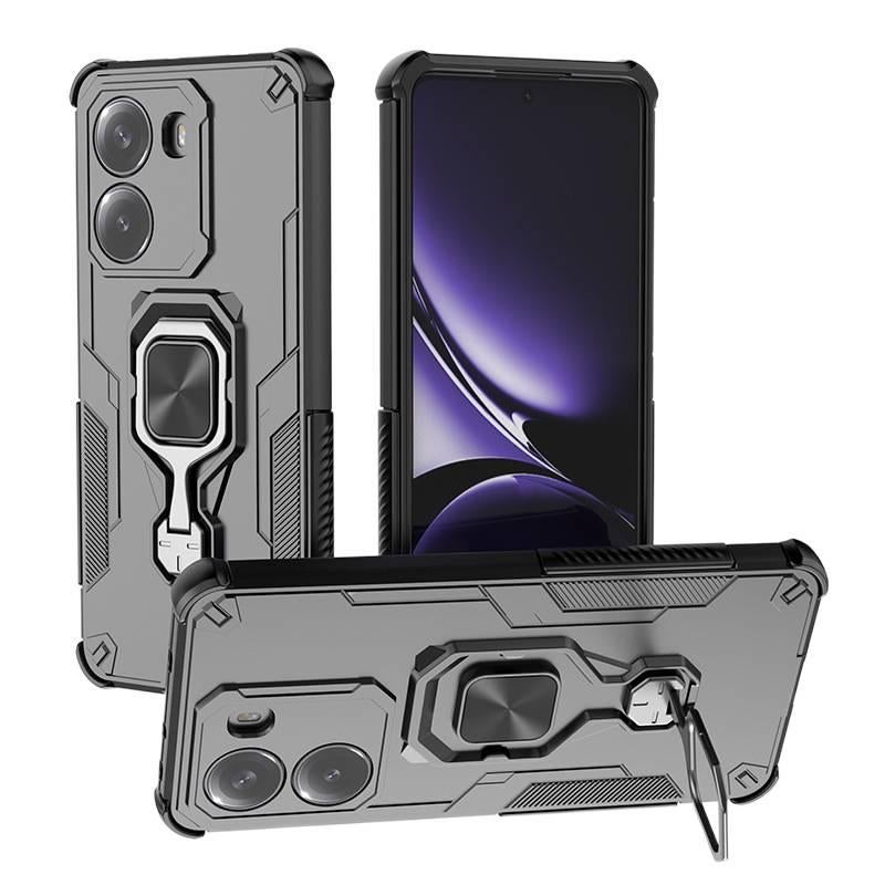 غطاء MagSafe بTPU + PC لـ Redmi K80 Ultra باللون أسود مغناطيسي بوظيفة حامل من مادة TPU مع حماية من السقوط وحامل قائم مع مقاوم للصدمات مع مغناطيس قوي أثناء التنقل للطاولة للهدايا - Image 1