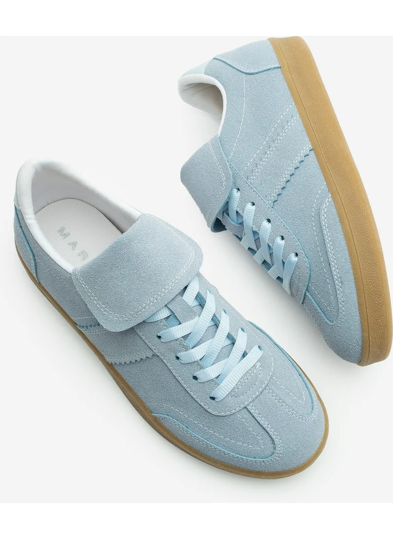 مارجين Women's Sneaker Tongue Detail Retro Sneakers Suede Vinas