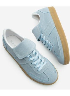 MARJIN Women's Sneaker Tongue Detail Retro Sneakers Suede Vinas  - Image 1