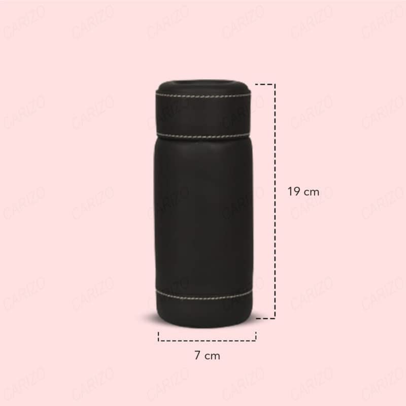 CARIZO Car Cup Tissues Holder, Sleek Leather Organizer with 50 Pull Sheets, Black Car Napkin Storage Box Compatible with MG ZS EV - Image 2