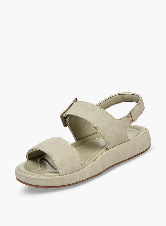 Le Confort Women Suede Buckle Detail Hook & Loop Sandals - Image 4