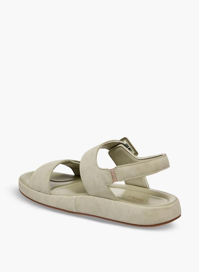 Le Confort Women Suede Buckle Detail Hook & Loop Sandals - Image 5