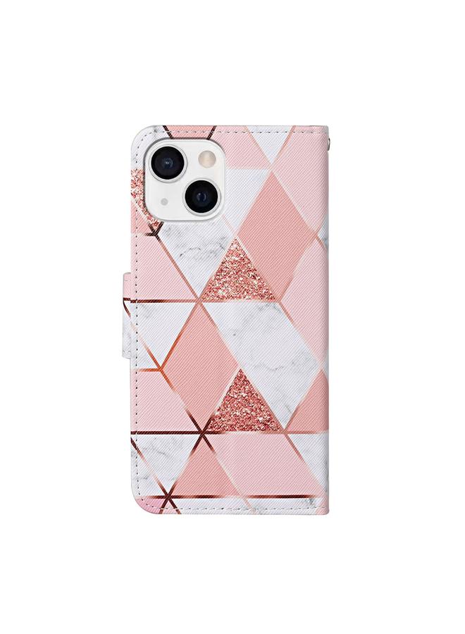 Zaboon Case For iPhone 13 mini Colored Drawing Pattern Flip Leather Case - Image 3
