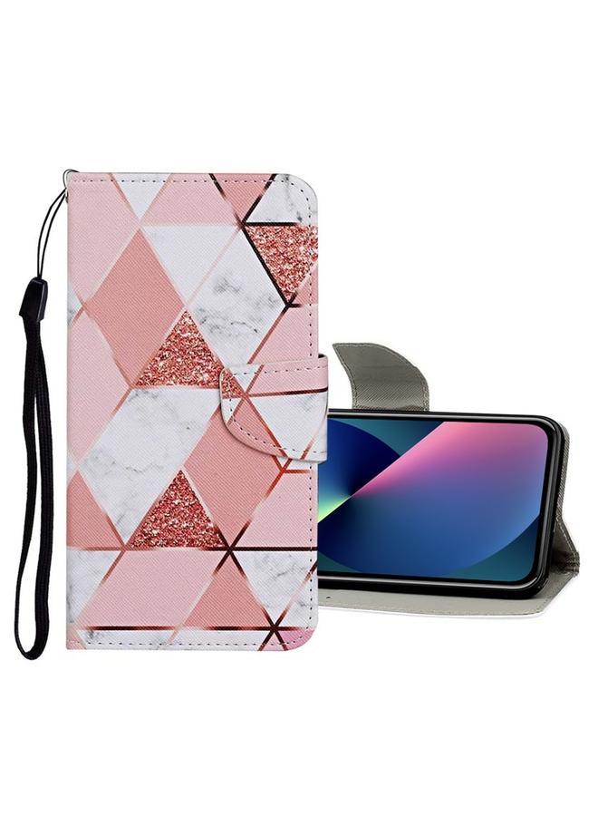Zaboon Case For iPhone 13 mini Colored Drawing Pattern Flip Leather Case - Image 1