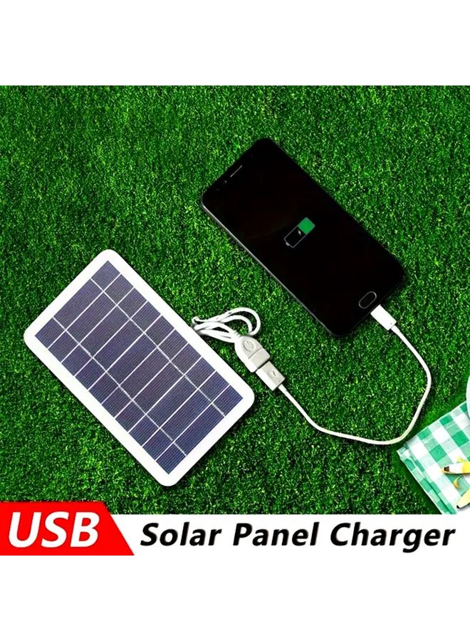1 قطعة شاحن شمسي نقي متوافق مع USB للهواتف المحمولة للسفر الخارجي والتخييم والتركيب في السيارة - Image 1