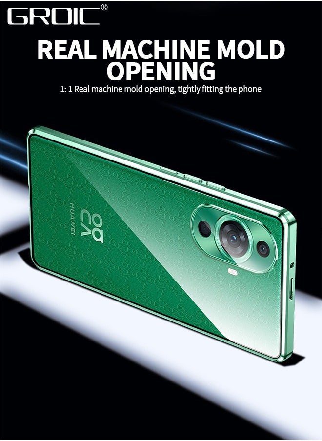 GROIC Magnetic Case for Huawei Nova 11 Ultra 6.78 Inches, Double Sided HD Tempered Glass Fingerprint Unlock Super Magnetic Adsorption Metal Bumper Frame 360° Full Protective Phone Cover  - Image 3
