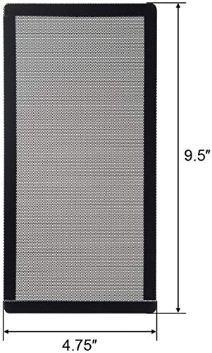 YSSHUI 120 x 240mm PC Case Dust Mesh Filter, [2 Pack] Magnetic Frame Computer Fan Dust Mesh PC Cooler Filter Dustproof PVC Cover Grills - Black - Image 2
