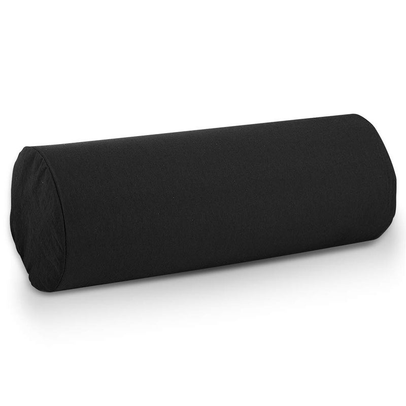 BodyHealt Roll Bolster Pillow  Round Pillow with Extra Firm Density Lumbar Roll for Spine  Neck Support Lumbar Roll Cylinder Pillows for Lumbar Support Cervical Roll 5X12 Black