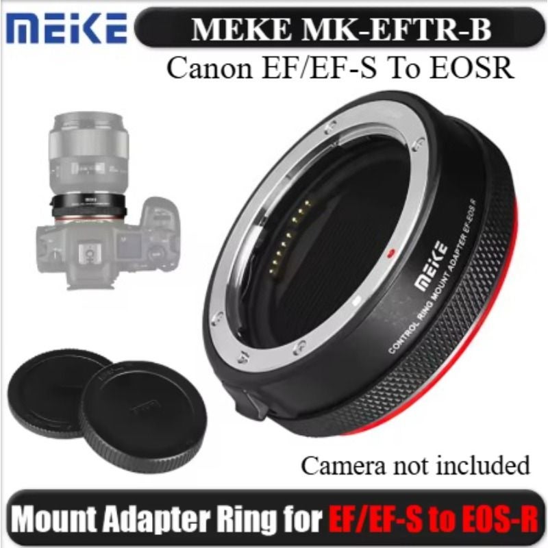 Meke Meike Meke Mk-eftr-b Ef-eos R Control Ring Lens Adapter for Canon Ef/ef-s Lens to Canon RF Camera EOS R5 R6 R3 R RP R7 R10 - Image 1