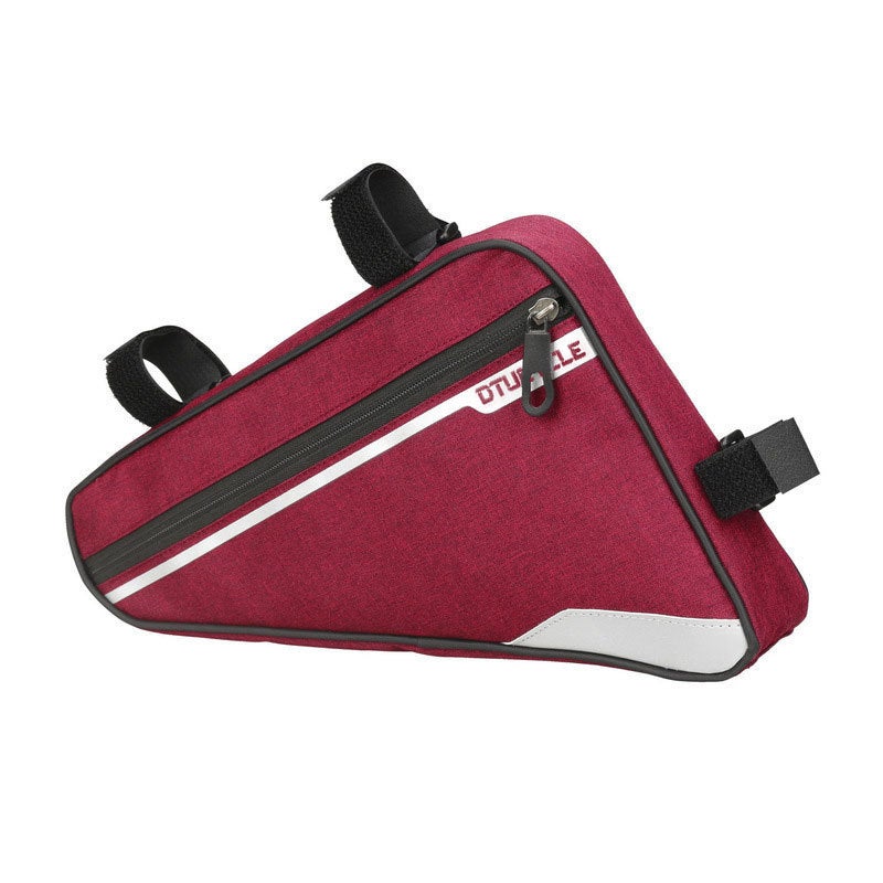 Generic B- SOUL bicycle bag triangle bag beam bag waterproof upper tube saddle bag mountain road bike riding large capacity Red