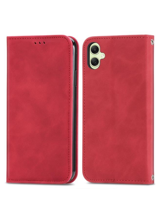 S-TOP Case For Samsung Galaxy A06 Retro Skin Feel Magnetic Leather Phone Case - Image 1