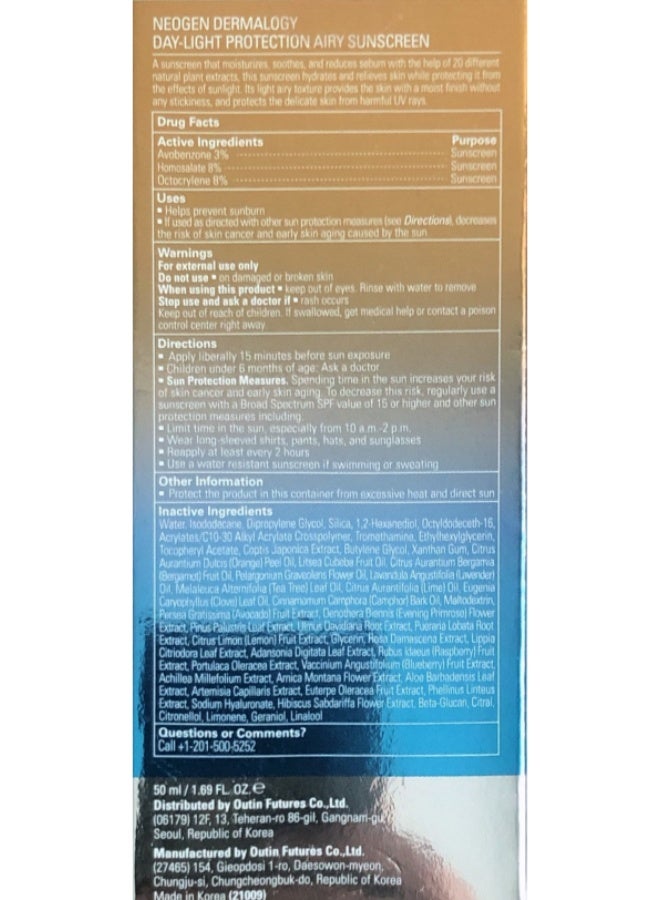 NEOGEN Dermalogy Day-Light Protection Airy Sunscreen SPF 50, 50ml - Image 4