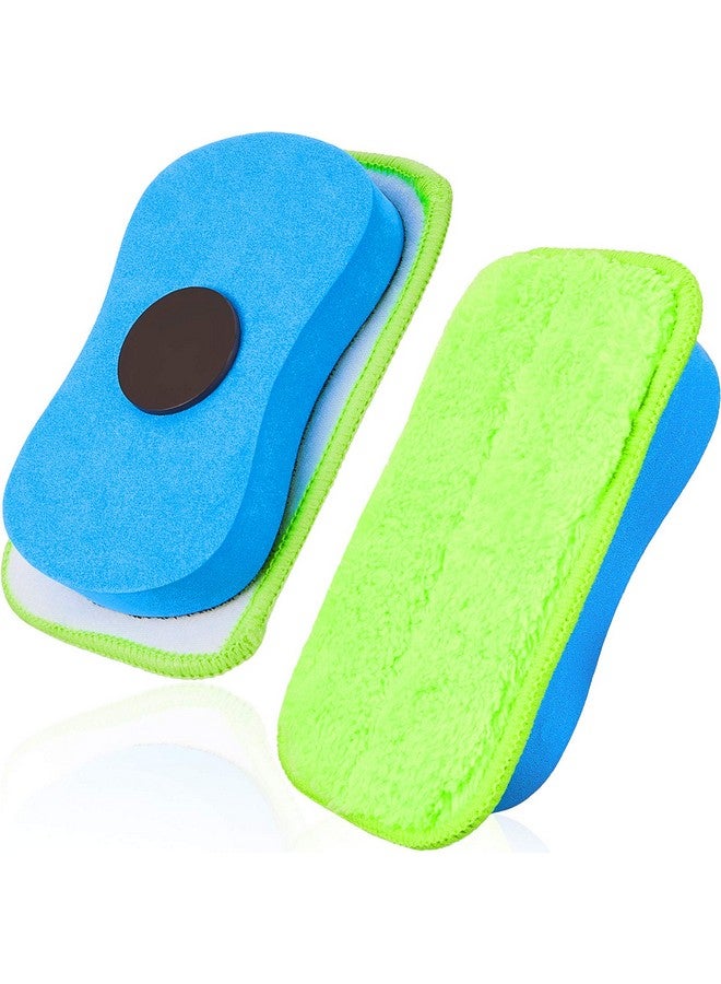 Zonon Microfiber Dustless Chalk Eraser Magnetic Chalkboard Eraser Multipurpose Cleaning Duster Washable Reusable Eraser For Markers Chalk Home Classroom And Office (2 Pieces) - Image 1