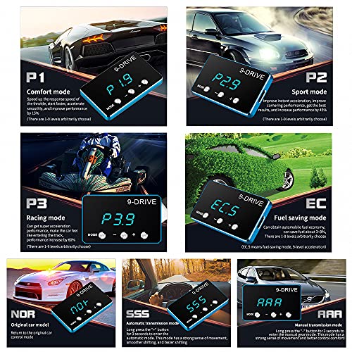 HPEVA Throttle Response Controller,9 Drive Throttle Controller,Electronic Racing Pedal Accelerator for RAM 1500 New Body Style Wrangler JL Gladiator JT for NISSAN Titan Trucks Chevrolet Malibu Cruze(809) - Image 5