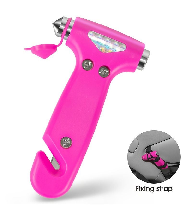 Orange Car Safety Hammer Window Breaker Emergency Escape Tool with Seatbelt Cutter for Vehicle and Home - Image 2