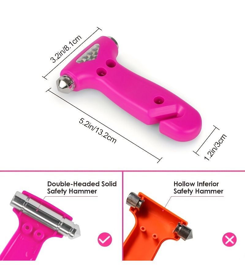 Orange Car Safety Hammer Window Breaker Emergency Escape Tool with Seatbelt Cutter for Vehicle and Home - Image 5