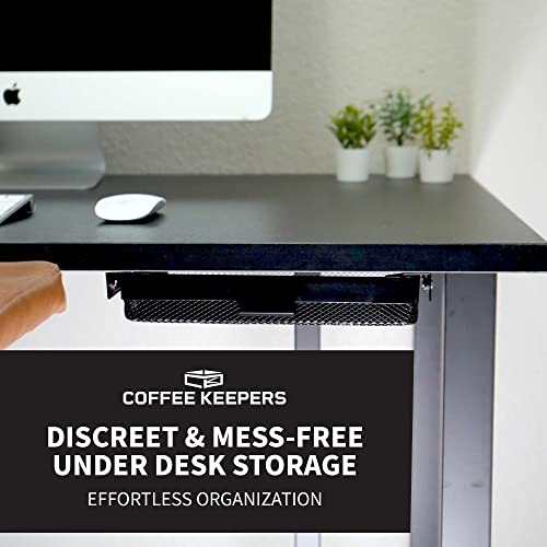 COFFEEKEEPERS Anything Keeper Under Cabinet, Pull-Down Under Shelf Basket, Drawer Organizer for Office Tables, Under Desk Storage Shelf, RV Space Savers, Camper Must Haves, Easy Install - 11 x 10 x 2.5 in - Black - Image 3