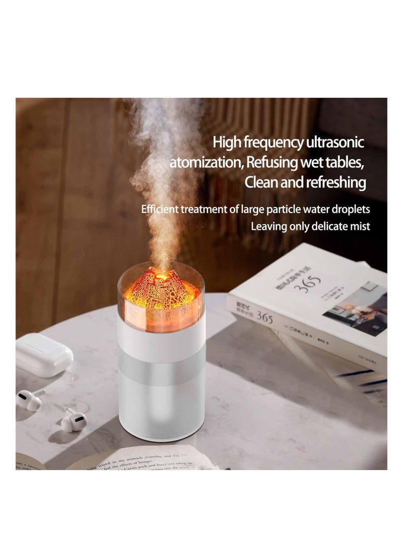 Car Diffusers for Essential Oils, USB Type-C with 7-LED Color Changing Volcano Car Diffuser Cool Mist Mini Portable Diffuser, Rechargeable for Home,Car,Office Deodorize Car Interior Space