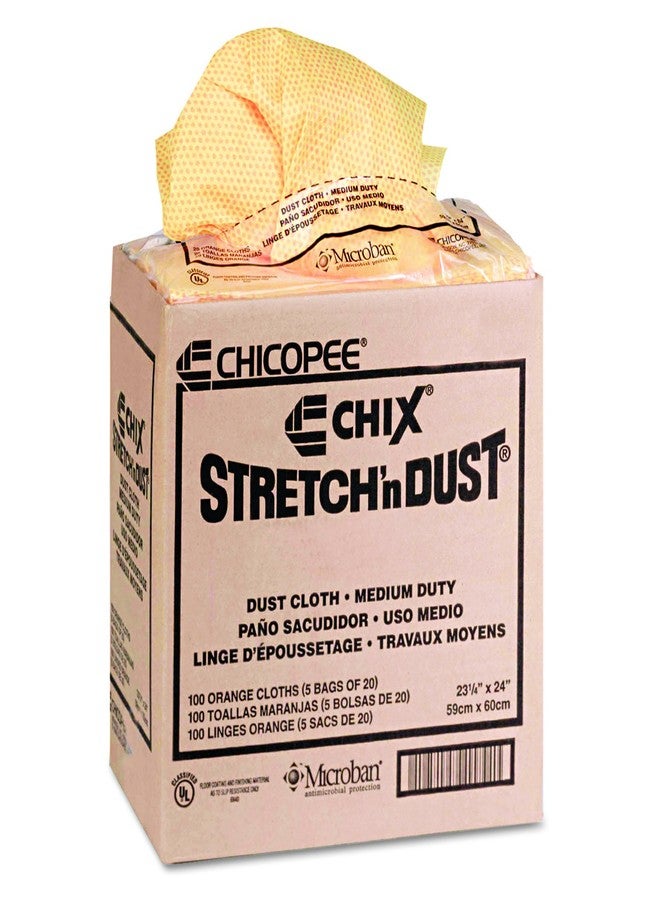 Chicopee Stretch'n Dust 0416 Medium Duty Dust Cloth, Yellow/Orange 24-Inch x 24-Inch (100 Count, 5 bags of 20) - Image 2