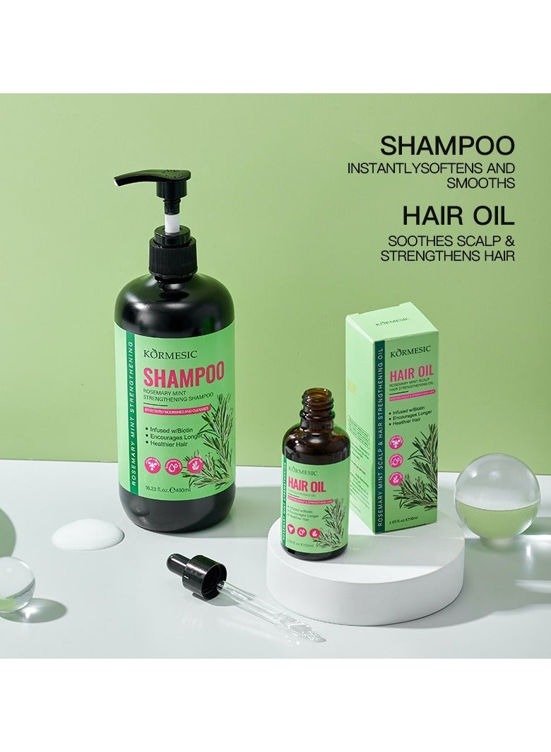 Kormesic Rosemary Mint Shampoo - 480ml Refreshing & Oil-Control Shampoo - Image 4