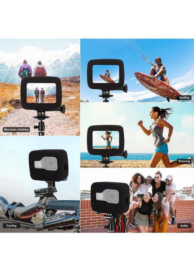 Y&D Windslayer Cover Housing Frame Case for GoPro Hero 8 Black, 2-Pack Foam Windshield Cover, Reduces Wind Noise Optimal Audio Recording  - Image 5