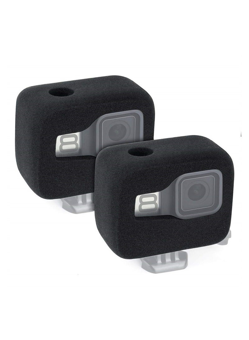Y&D Windslayer Cover Housing Frame Case for GoPro Hero 8 Black, 2-Pack Foam Windshield Cover, Reduces Wind Noise Optimal Audio Recording  - Image 1