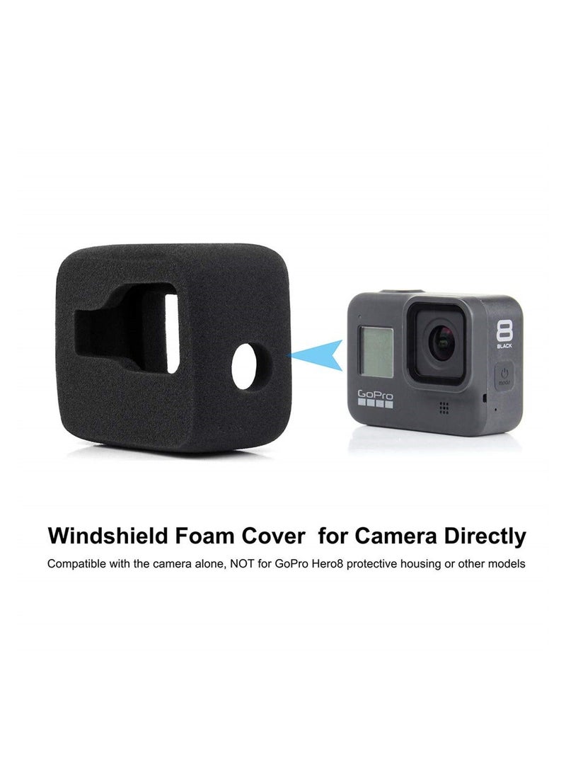 Y&D Windslayer Cover Housing Frame Case for GoPro Hero 8 Black, 2-Pack Foam Windshield Cover, Reduces Wind Noise Optimal Audio Recording  - Image 3
