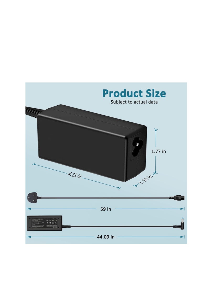 Terabyte 65W HP Laptop Adapter Charger, (19.5V/3.33A) Power Supply For HP Pavilion x360 11/13/15, HP ProBook 450/430 440/446/455/470 & G8/G7/G6/G5/G4 & HP EliteBook 840-G5 (4.5mm X 3mm) - Image 2