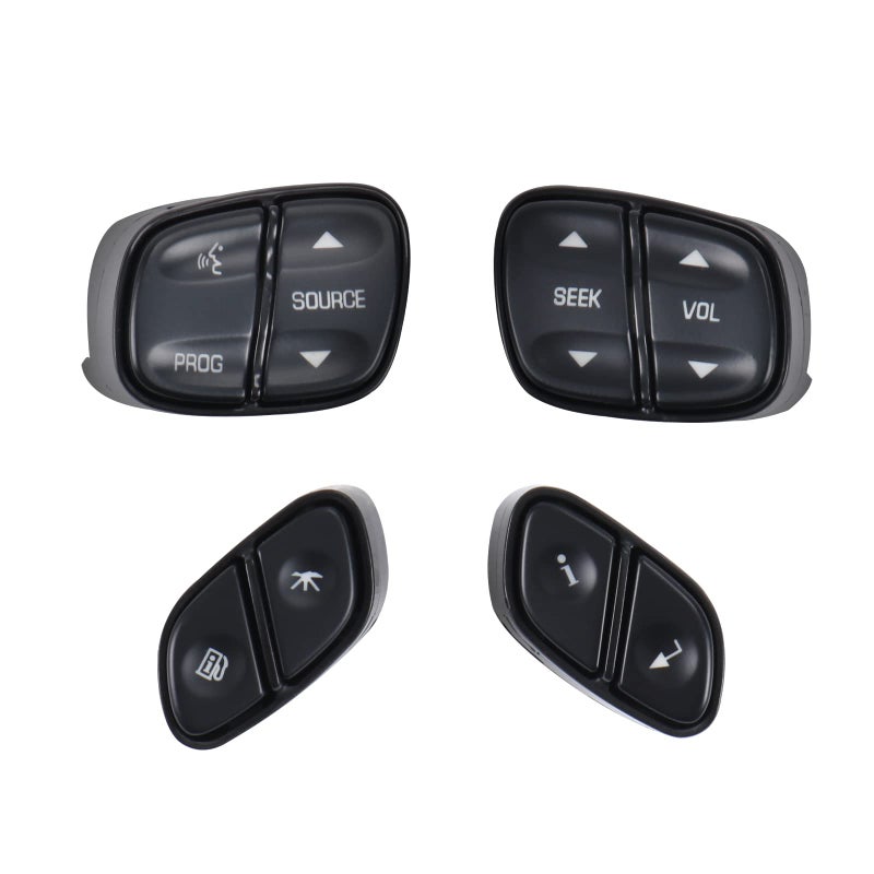 DICMIC زر التحكم في عجلة القيادة DICMIC لسيارات شيفروليه سيلفرادو أفالانش سوبربان تاهو 2003-2007 جي إم سي سييرا يوكون كاديلاك إسكاليد استبدال# 21997738، 21997739، 1999442، 1999443 - Image 1