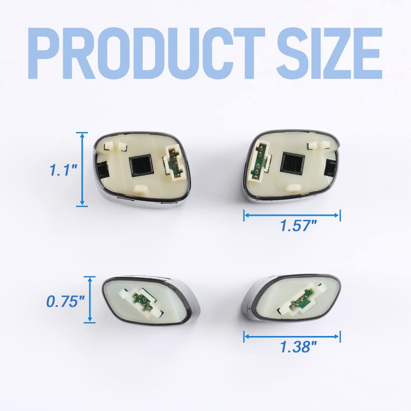DICMIC زر التحكم في عجلة القيادة DICMIC لسيارات شيفروليه سيلفرادو أفالانش سوبربان تاهو 2003-2007 جي إم سي سييرا يوكون كاديلاك إسكاليد استبدال# 21997738، 21997739، 1999442، 1999443 - Image 5