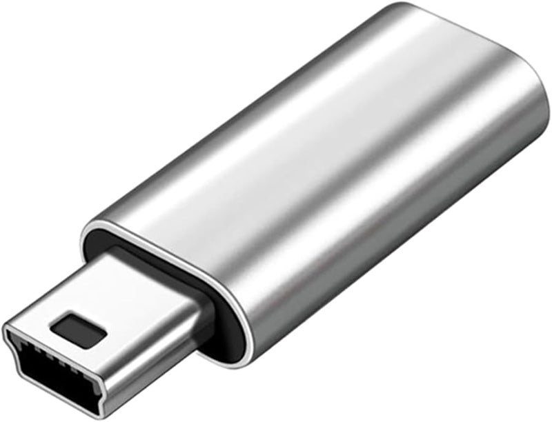محول USB C أنثى إلى USB Mini ذكر فضي للمشغلات MP3 والكاميرات - Image 2