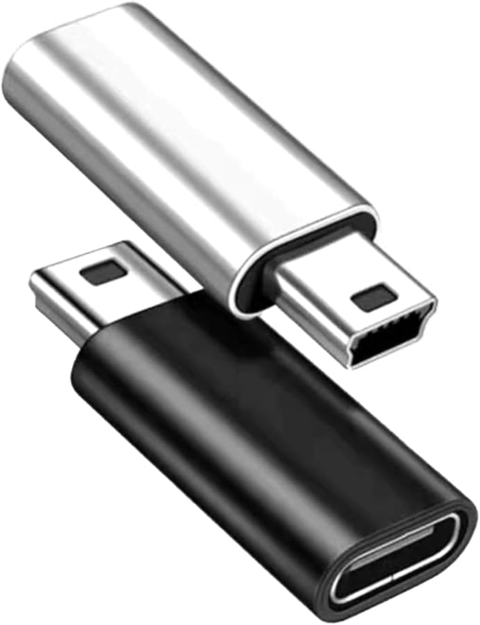 محول USB C أنثى إلى USB Mini ذكر فضي للمشغلات MP3 والكاميرات - Image 3