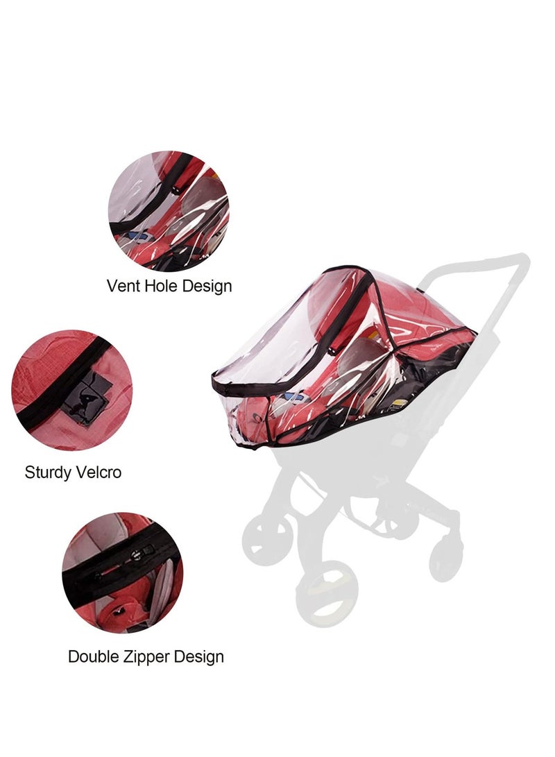 Excefore Baby Car Seat Stroller Rain Cover Car Seat Weather Shield Waterproof Stroller Weather Shield with Easy Access Zipper Baby Carrier Cover Rain Shield Car Seat Accessory - Image 3