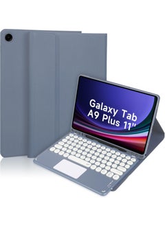 UCHUANG Samsung Galaxy Tab A9 Plus Keyboard Case 11-inch Magnetic Detachable Wireless Arabic Keyboard Cover，for Samsung Galaxy Tab A9 Plus 2023 (SM-X216/X210) - Grey  - Image 1