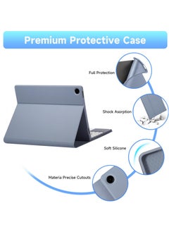 UCHUANG Samsung Galaxy Tab A9 Plus Keyboard Case 11-inch Magnetic Detachable Wireless Arabic Keyboard Cover，for Samsung Galaxy Tab A9 Plus 2023 (SM-X216/X210) - Grey  - Image 2