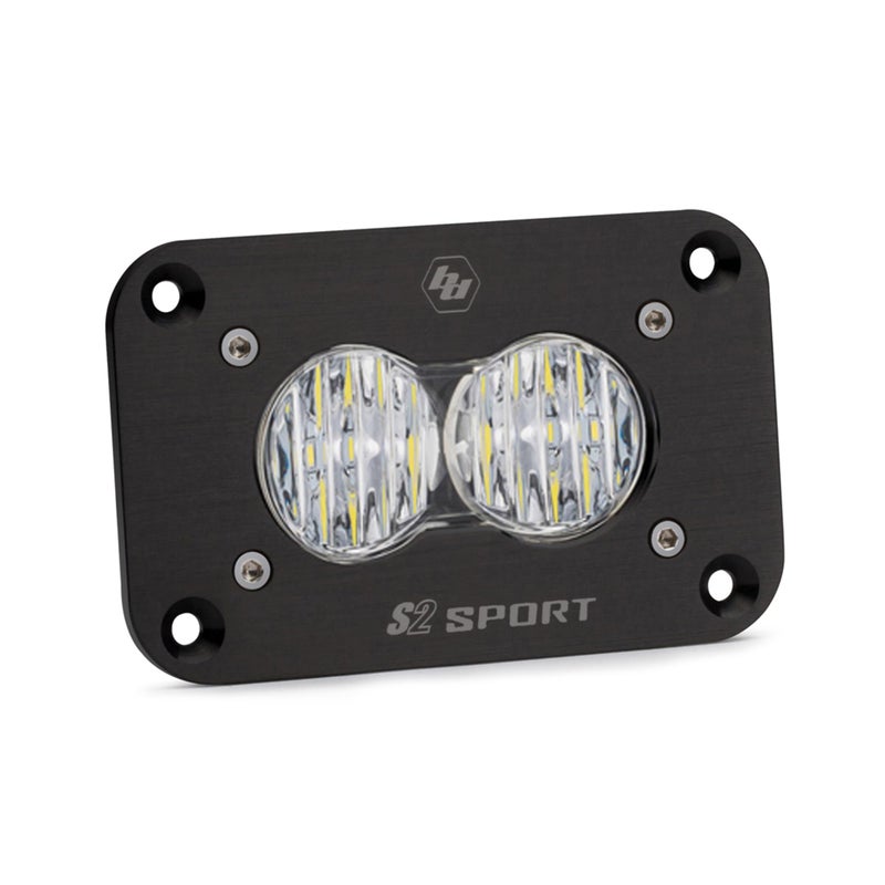 Baja Designs S2 Sport Black Flush Mount LED Light Pod (Wide Cornering; Clear) - Image 3