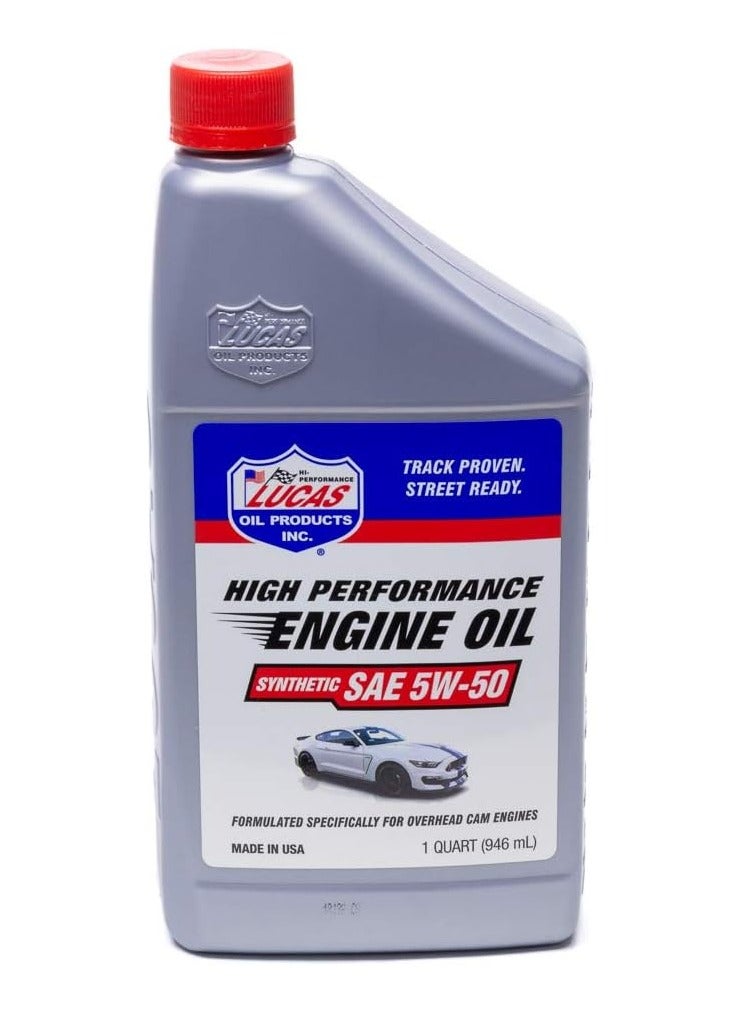 لوكاس زيت محرك لوكاس 5W50 تخليقي بالكامل 946مل - Image 1