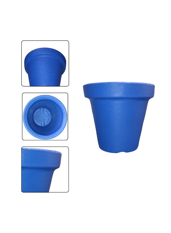 SNH Durable Plastic Flower Pots – Versatile Outdoor & Indoor Plant Containers, Perfect for Gardening & Nursery Use | Blue 15"  - Image 2