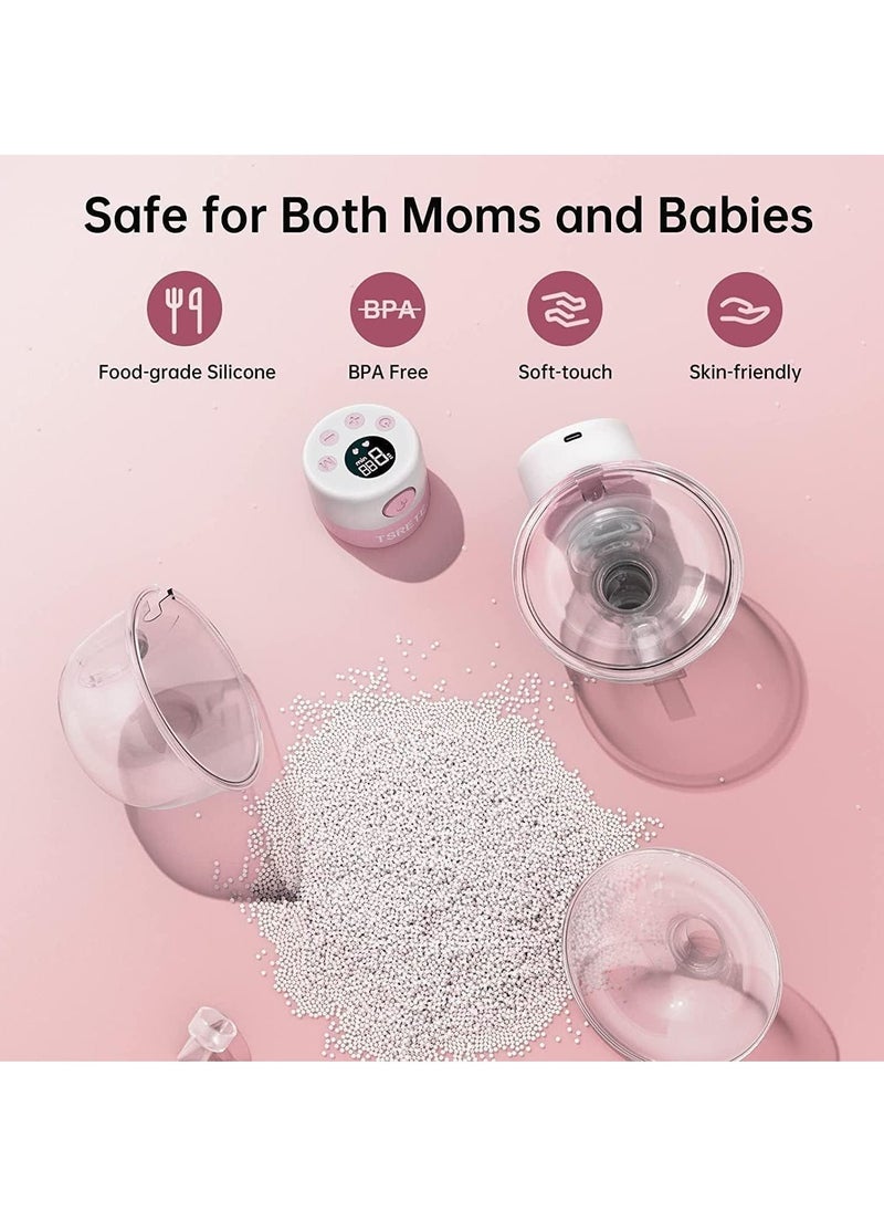 Wearable Breast Pump Electric Hands-Free -USB Rechargeable, Convenient, Portable, Lightweight,Wireless and Pain-Free Pumping with Breast Milk Storage Bags 5pcs - Image 4