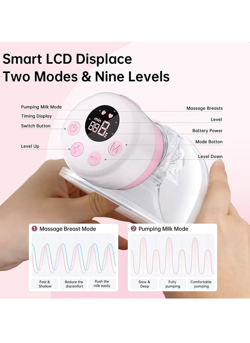 Wearable Breast Pump Electric Hands-Free -USB Rechargeable, Convenient, Portable, Lightweight,Wireless and Pain-Free Pumping with Breast Milk Storage Bags 5pcs - Image 5