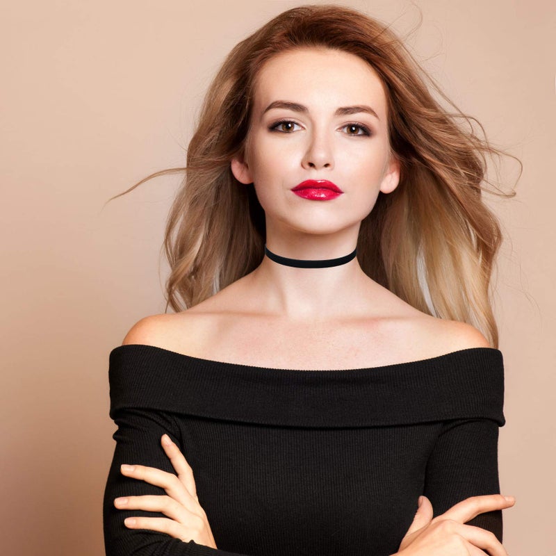 AnalysisyLove Classic Black Velvet Choker Necklace for Women, Valentines Birthday Gifts, Halloween Cosplay Jewelry - Image 3